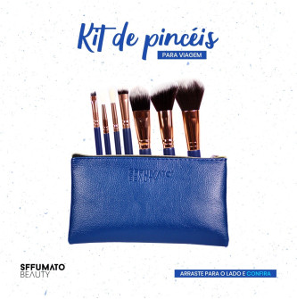 KIT DE PINCÉIS C/7 PARA VIAGEM SFFUMATO BEAUTY