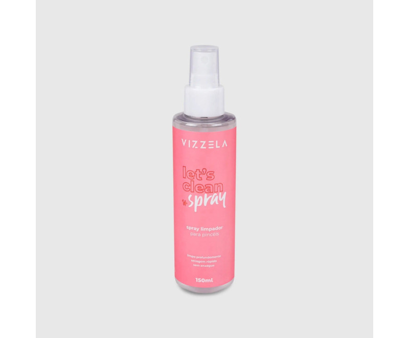 SPRAY LIMPADOR DE PINCÉIS LET’S CLEAN SPRAY 150ML - VIZZELA SPRAY LIMPADOR DE PINCÉIS LET’S CLEAN SPRAY 150ML - VIZZELA