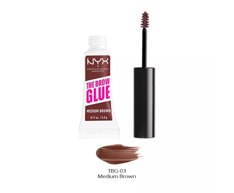 MEDIUM BROWN THE BROW GLUE NYX - SOBRANCELHA MEDIUM BROWN THE BROW GLUE NYX - SOBRANCELHA