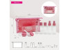KIT FRASCOS VIAGEM 10 PEÇAS ROSA AKM20901 - Jacki Design 