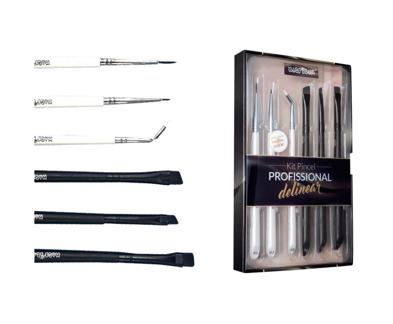WB700 - KIT 6 PINCEIS PROFSSIONAL DELINEAR ACABAMENTO MACRILAN WB700 - KIT 6 PINCEIS PROFSSIONAL DELINEAR ACABAMENTO MACRILAN
