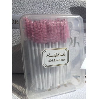 REFIL PINCEL MASCARA CILIOS DESCARTAVEIS ROSA 