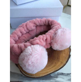 FAIXA ATOALHADA POM POM ROSA 