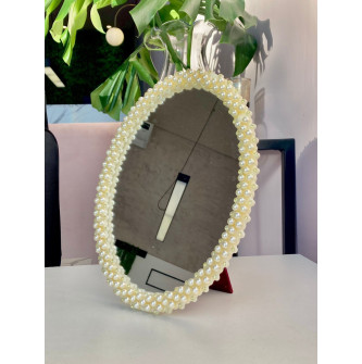 ESPELHO OVAL PEROLAS