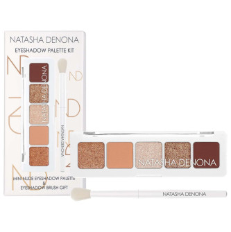 MINI NUDE KIT COM PINCEL PALETA DE SOMBRAS NATASHA DENONA