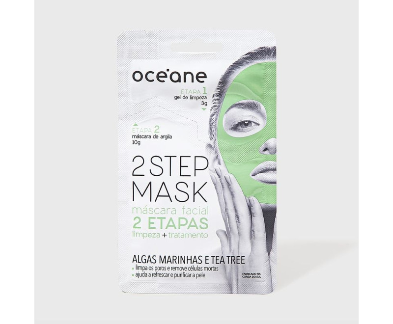 Máscara Facial 2 Etapas de Algas Marinhas e Tea Tree - Dual Step Mask 13g Máscara Facial 2 Etapas de Algas Marinhas e Tea Tree - Dual Step Mask 13g