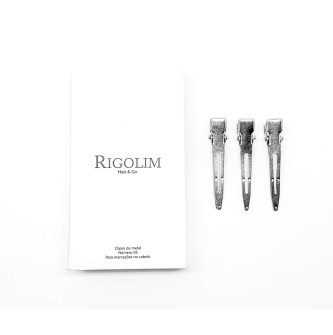 Clipe de metal número 05 caixa com 12un Rigolim Hair & Co