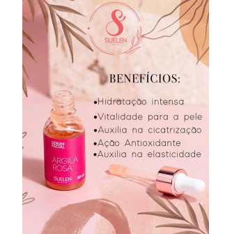 SERUM FACIAL ARGILA ROSA - SUELEN MAKEUP