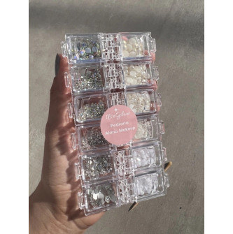 KIT CAIXA STRASS PARA MAQUIAGEM- USEGLOW - Alana makeup