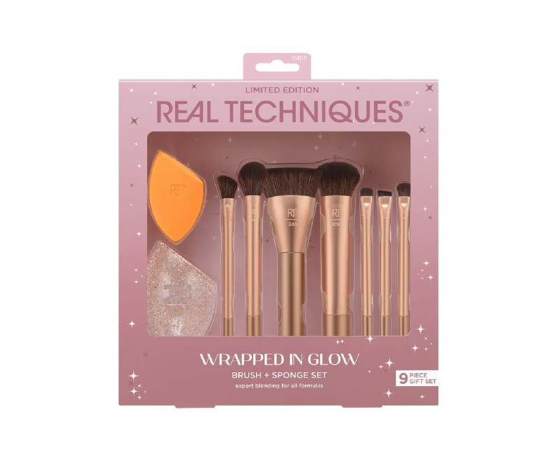 0468 - KIT WRAPPED IN GLOW LIMITED EDITION REAL TECHNIQUES - PINCEIS E ESPONJA 0468 - KIT WRAPPED IN GLOW LIMITED EDITION REAL TECHNIQUES - PINCEIS E ESPONJA